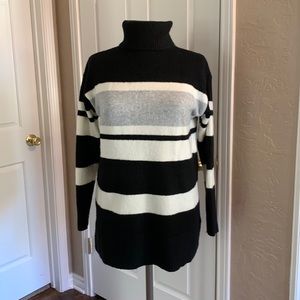 Talbots striped turtleneck sweater. Size M